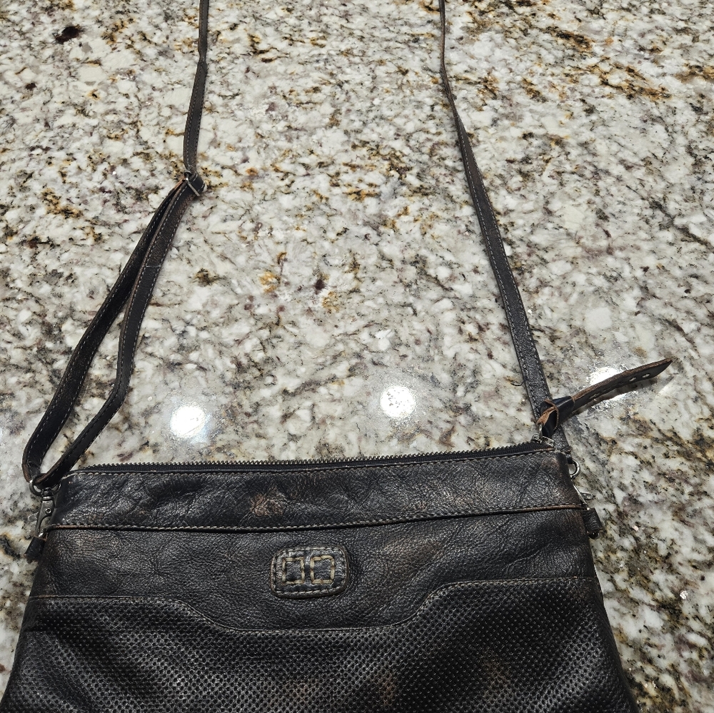 Bed Stu Taylorsville Black Leather Crossbody Bag